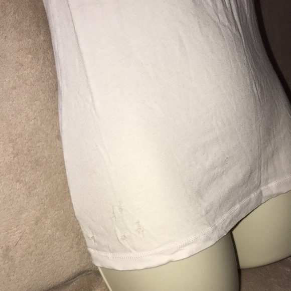 Aeropostale stretch S/P white tank with adjustable straps damaged 💕 - Picture 2 of 6